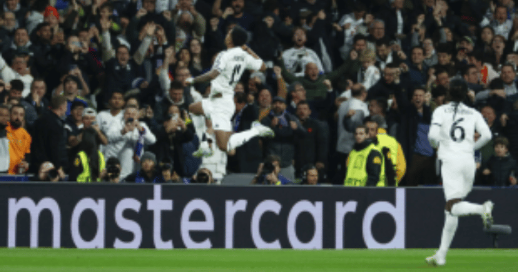 Rodrygo faz gol relâmpago e Real Madrid larga à frente do Atlético nas oitavas de final da Champions